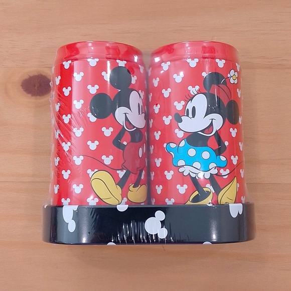 Mickey Minnie Mouse Salt and Pepper Shaker Set Metal Tin - Picture 4 of 7